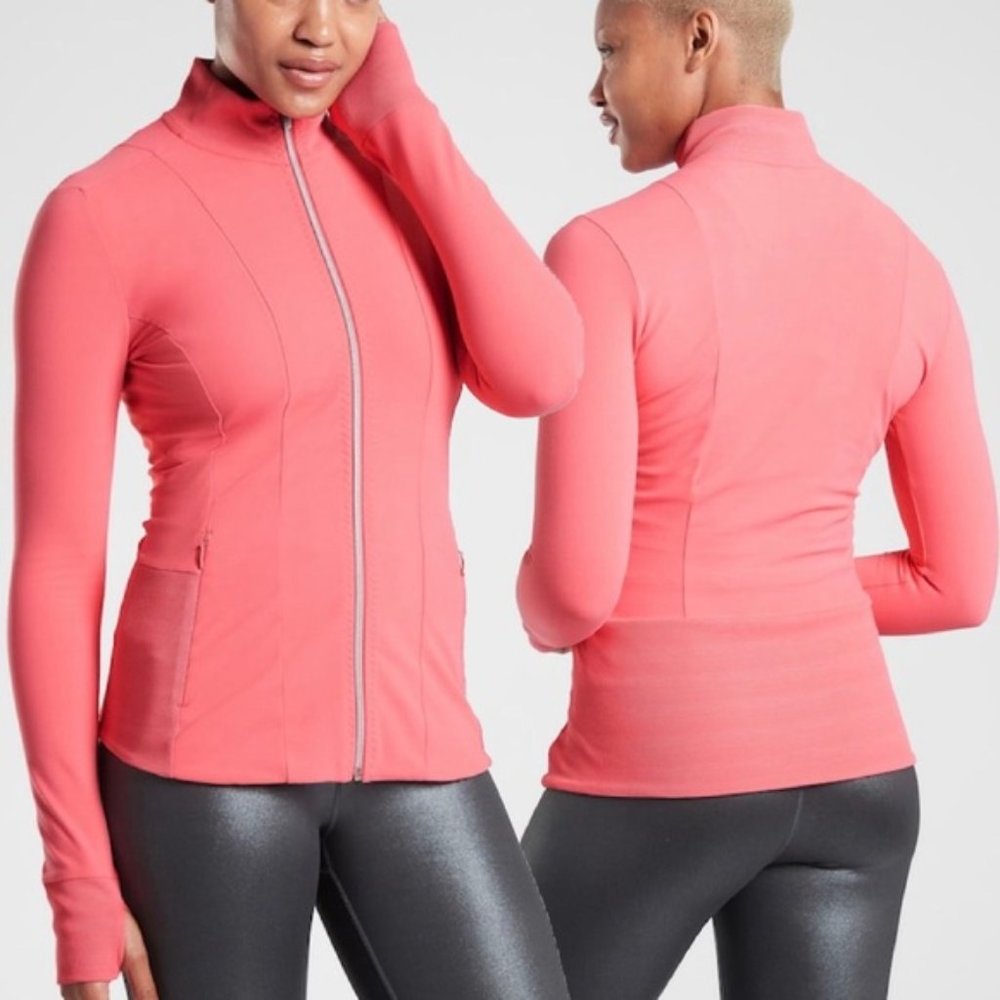 Athleta Shanti Jacket in Powervita, Coral Petal